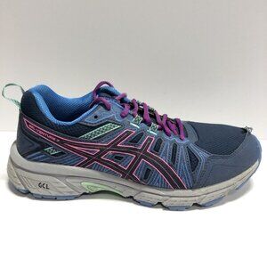 Asics Women’s Gel-Venture 7, Blue/Pink Running Shoes, Size 10M.